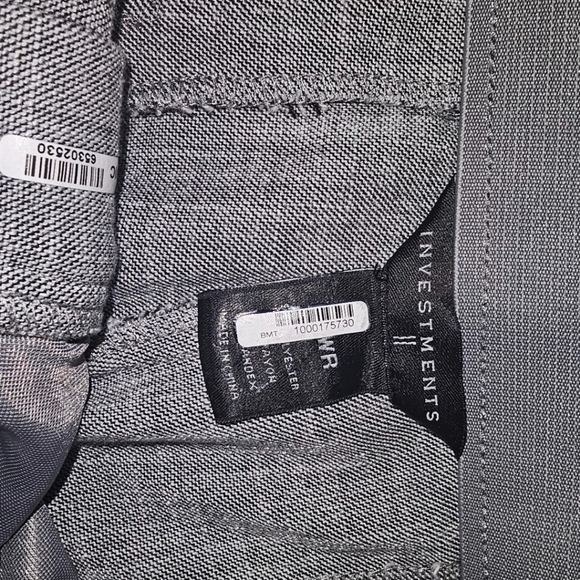 Investments 16WR Pants Gray Dress Slacks - Picture 3 of 3